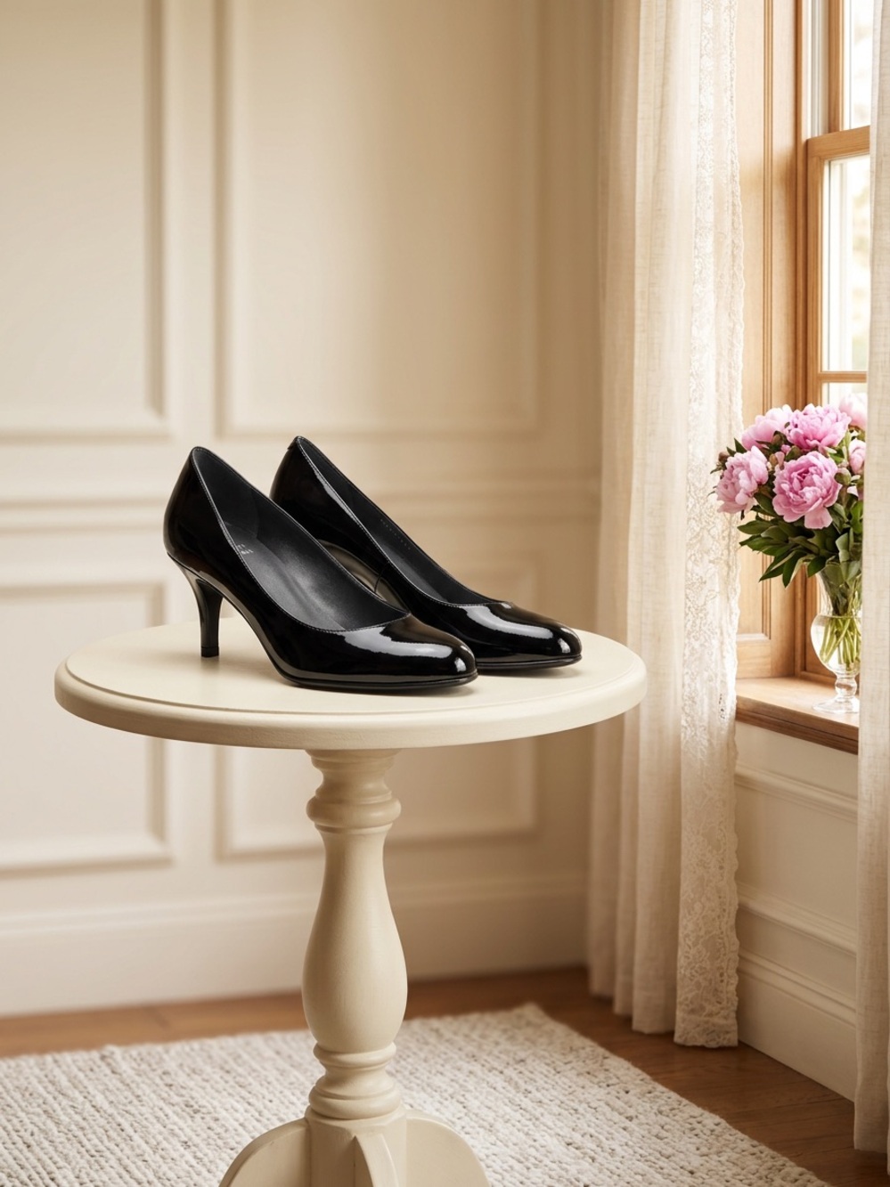 NWOT Stuart Weitzman Black Patent Heels